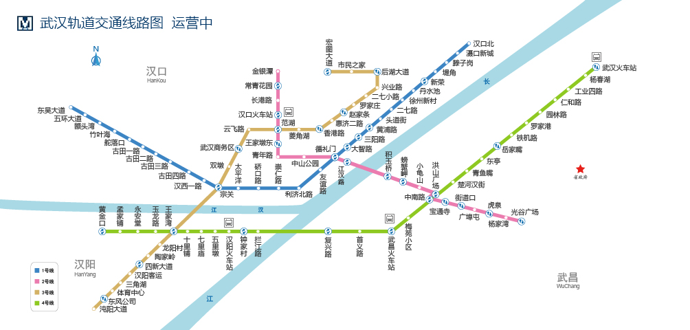 武汉地铁运营时间，武汉地铁几点开始到几点结束（各个线路不同）